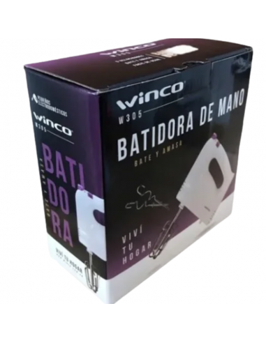 Batidora De Mano Con Vaso Winco